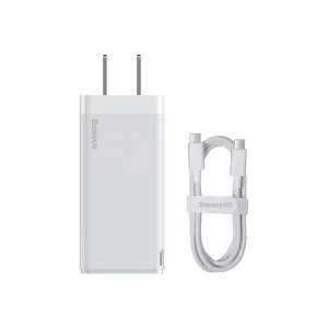 Baseus 65W GaN USB-C Wall Charger - White