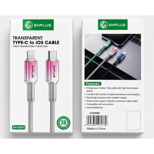 SHPLUS Transparent Type-C to iOS Cable SH-QX81