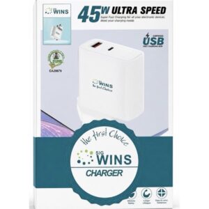 WINS Charger 45W Ultra Speed – Fast Charging Power Adapter